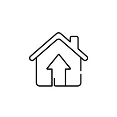 Obraz premium Stylish Minimalist House Icon Representing Modern Home Illustration
