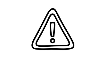High-Resolution Warning Sign Icon for Safety and Caution Communications