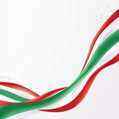 Mexican Flag Ribbons Flowing in Celebration Background