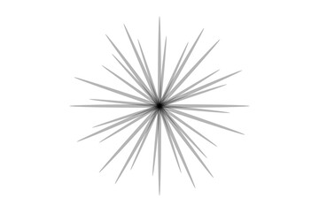 Obraz premium Sparkling silver firework burst explosion effect with sharp rays isolated on transparent background