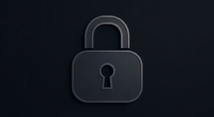 Minimal Lock Icon with Rounded Body