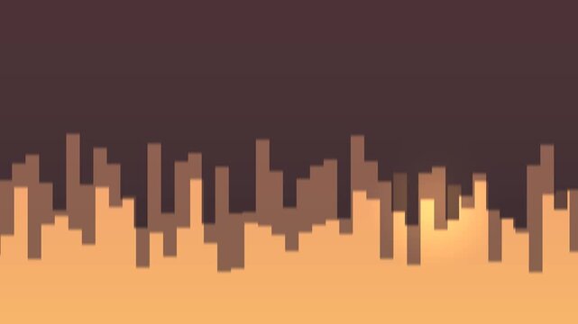 Abstract background transitions from dark to light brown with wavy pixelation