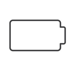 Empty Battery Outline Icon Low Charge Indicator
