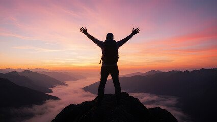 Fototapeta premium Mountain Top Sunrise