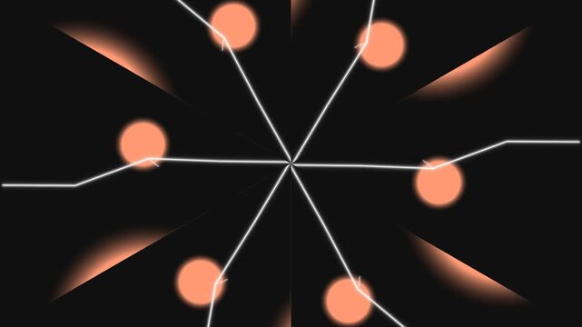 Abstract Geometric Rotating Shapes with Strobe Effect, Cyan and Purple Minimalist Animation