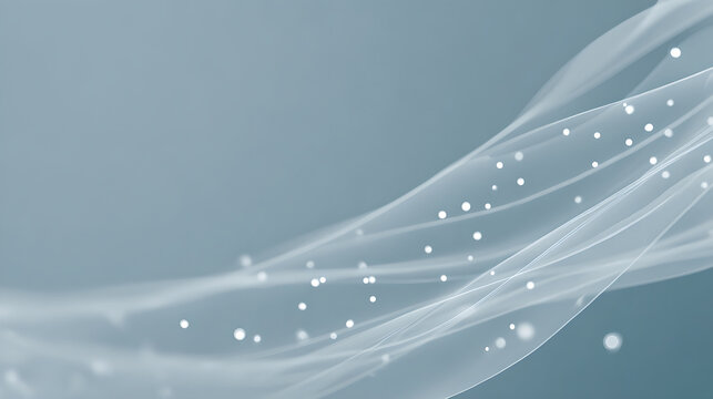 Neural Network Abstract Web Connected Nodes Light Pulse Deep Blue Space
