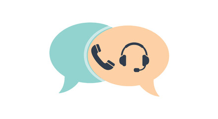 Obraz premium Hotline Line art soft tone color vector