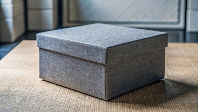 A minimalists dream A stark, uncluttered box made of plain gray material