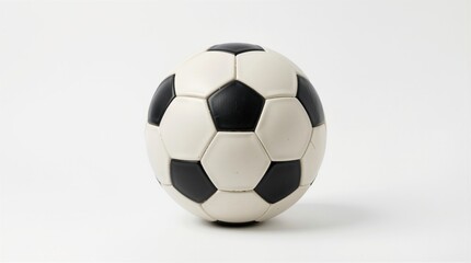 Fototapeta premium Soccer ball with plain pattern and no branding