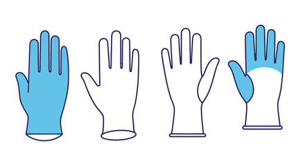 Obraz premium Latex Gloves Line elegant colorful abstract vector