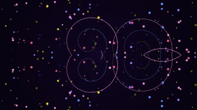 80th Birthday Celebration Constellation Design.