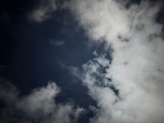 Obraz premium Cloudy dreamy Starry Night sky