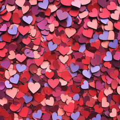 red hearts background
