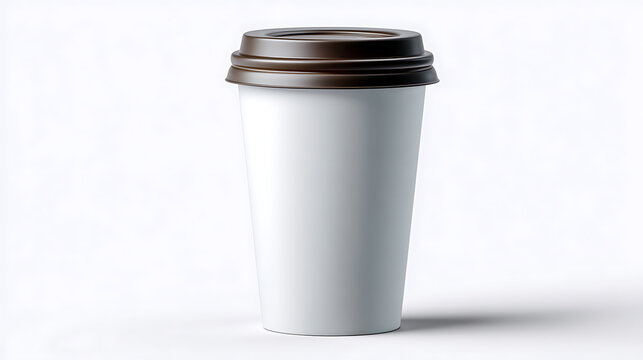 A simple, modern image of a takeaway coffee cup, capturing its elegant form and essential function. 