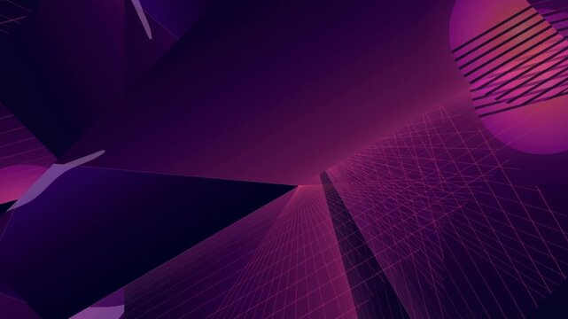 Abstract Purple Background with Geometric Shapes.