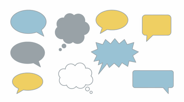 Dialog Balloons d flat vector isolated white background