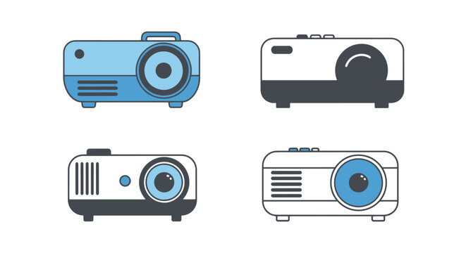 Mini Projector Line creative abstract smooth illustration