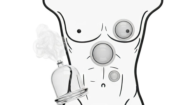 Cupping Therapy on Torso with Steam