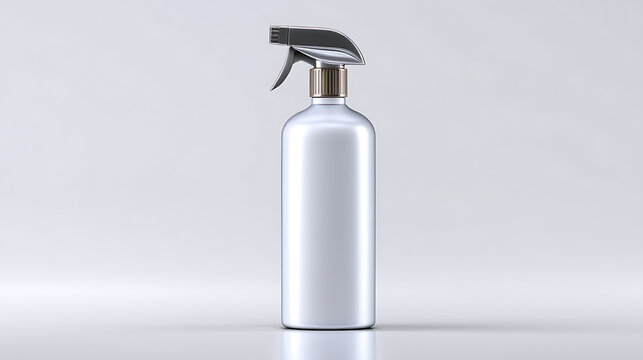 A close-up shot of a modern spray bottle, perfect for cleaning solutions or other liquids