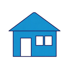 Blue home stands alone simply defined