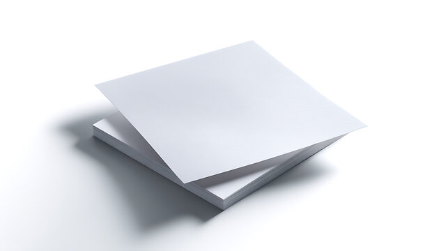 A stack of blank square cards, ready for design or message