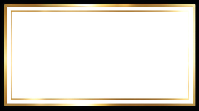 A Luxurious Golden Frame, exuding sophistication and elegance. The frame features intricate detailing and a polished finish.