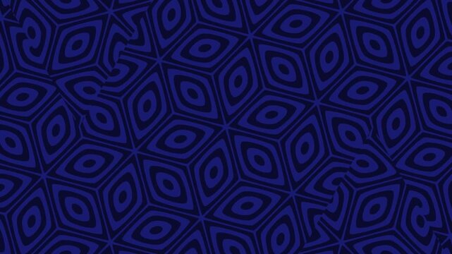 Dark Blue Geometric Pattern Background Video.