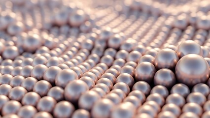 Elegant cascade of luminous pearls in a rhythmic and hypnotic pattern