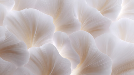 Obraz premium An abstract art of delicate petals in soft light, offering a sense of ethereal beauty and serenity. The petals have a subtle texture and gradient