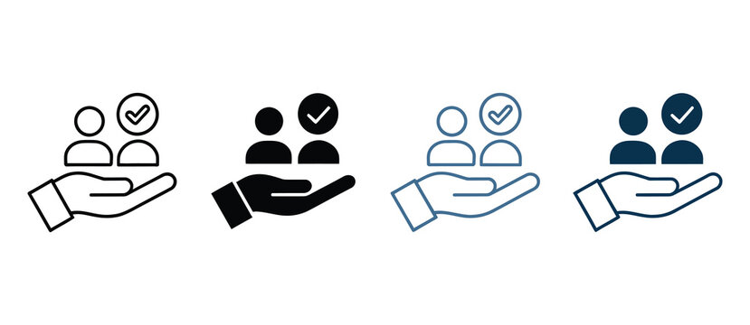 Presence icon set multiple style collection, including line, solid, outline, and filled icons, perfect for attendance