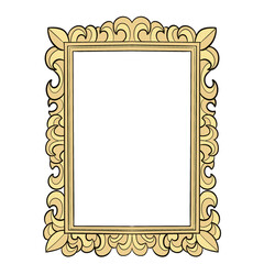 Gold picture frame illustration