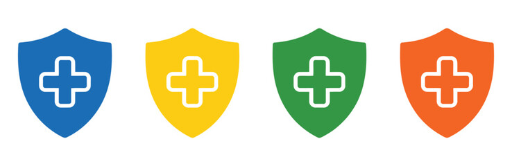 Obraz premium Prevention icon set color multiple style collection, including line, solid, outline, and filled icons, perfect for safety measures, health precautions