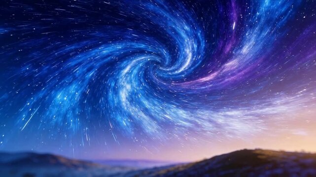 Starry galaxy with spiral pattern