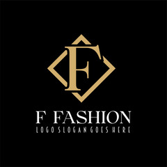 F Letter fashion logo vector image