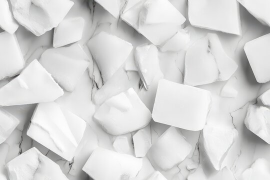 Abstract pattern of broken white pieces. Seamless pattern.