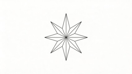 Black and white eightpointed star