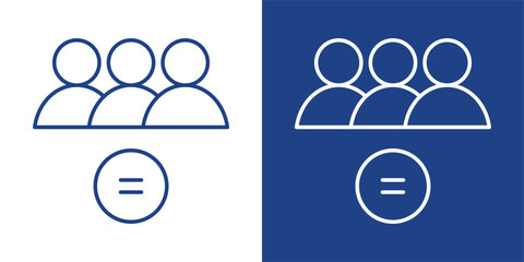 Equity Blue And White Icon Style Collection