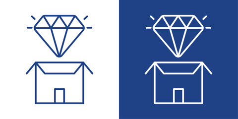 Value Blue And White Icon Style Collection