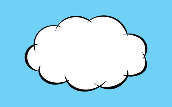 Comic Cloud Speech Bubble Isolated Vector