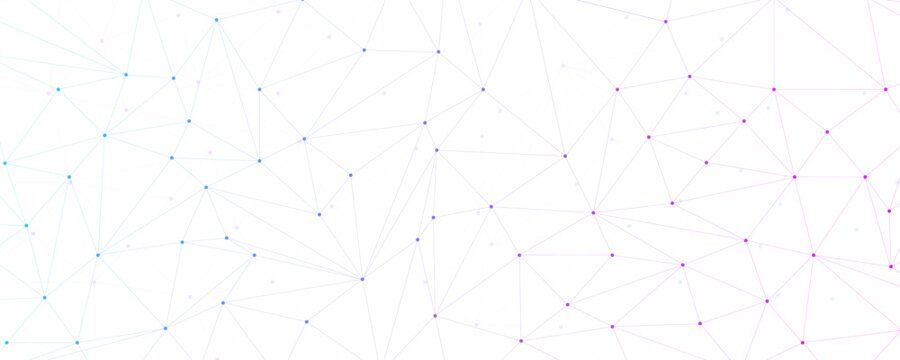 Geometric network abstract digital technology connected lines and dots. Abstract plexus technology futuristic network background.