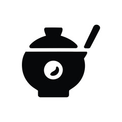 Obraz premium Simple black soup icon