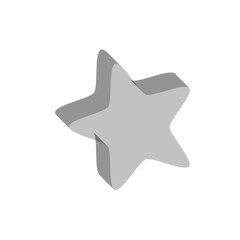 Obraz premium Black star silhouette icon isolated on white background