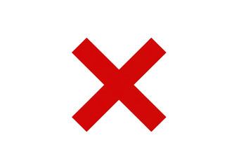 Obraz premium Red cross icon isolated on transparent background