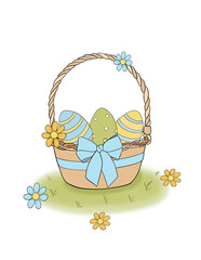 Easter greeting card illustration