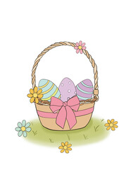 Easter greeting card illustration