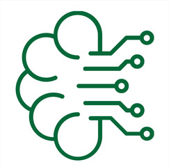 Fototapeta premium AI Technology Logo and Circuit Board Processor Icon Design 