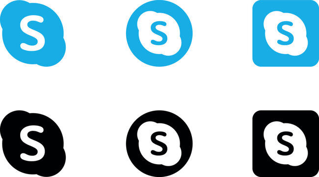 Skype Set of social media logos