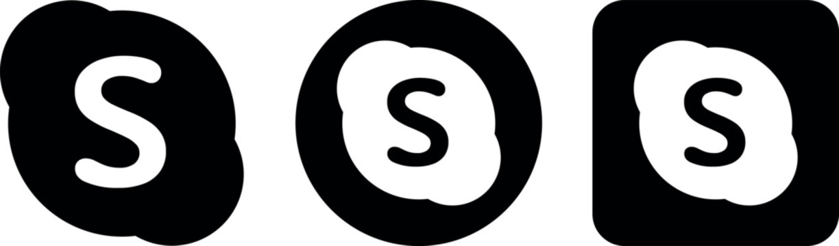 skype icon vector.skype logo vector.skype button vector.