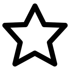 black star lined icon