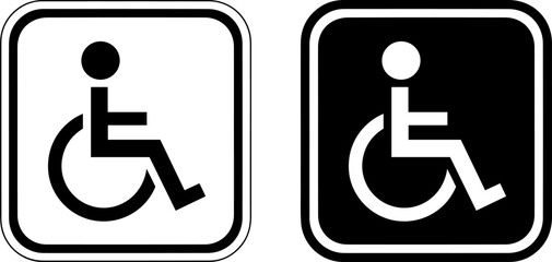 Accessible wheelchair signs for public spaces and facilities © MOHAMMAD RABBI